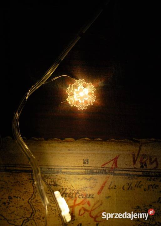 Goliat śnieżynki 10 LED na baterie ciepły biały Lublin