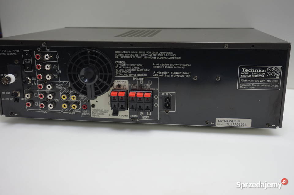 Amplituner Technics SAGX390 Sprawny Wysyłka Dąbrowa Tarnowska