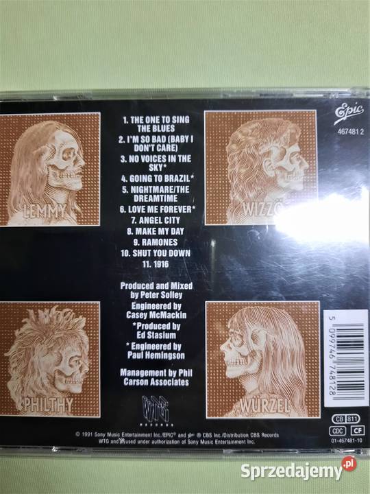 Sprzedam Rwelacyjny Album CD Motorhead 1916 śląskie sprzedam