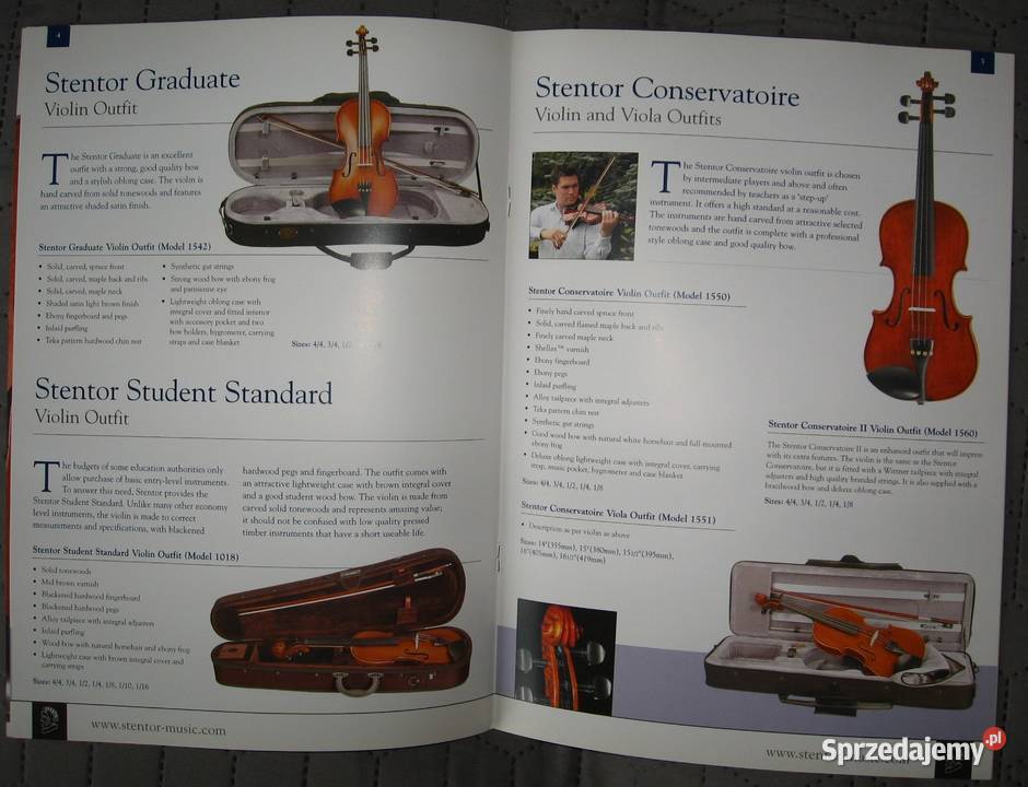 Stentor Orchestral Stringed Instruments Catalog pomorskie Kępice