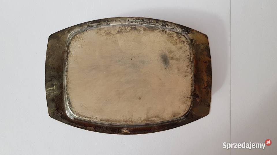 Stara platerowana maselnica ze szklanym wkładem