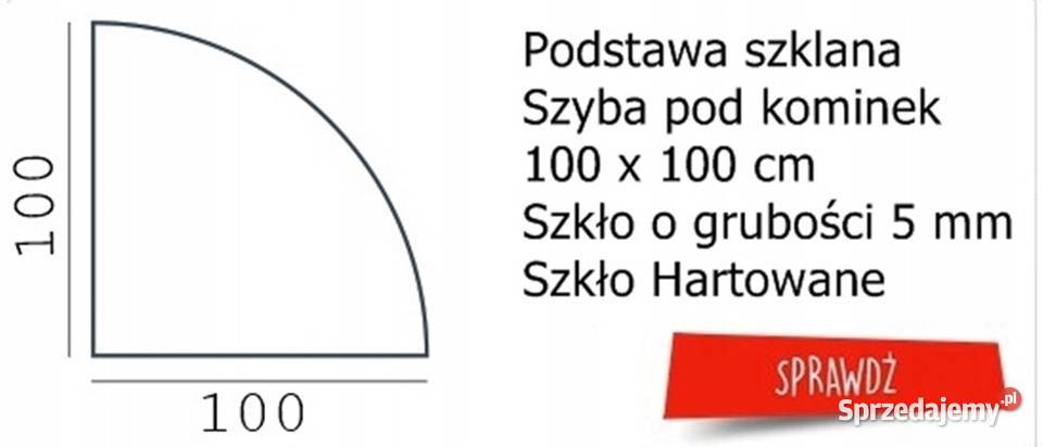 SZYBA HARTOWANA PODSTAWA POD PIEC KOMINEK 80X60 Skawina