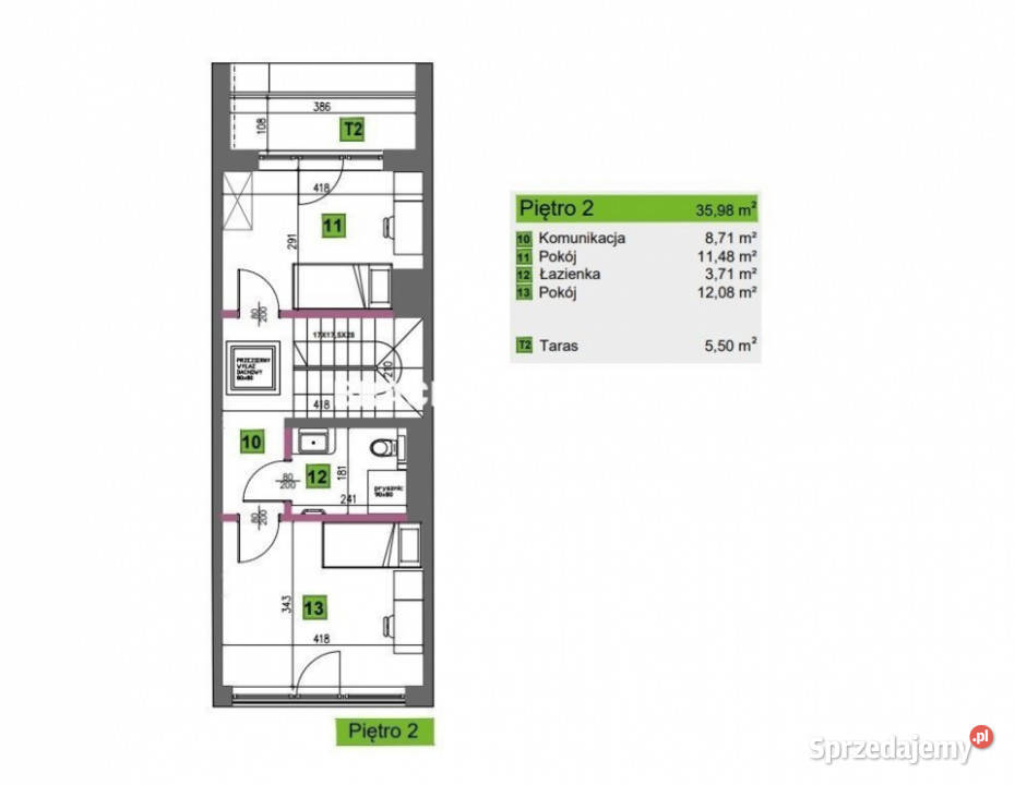 Dom szeregowy 14234m2 Kraków Kliny