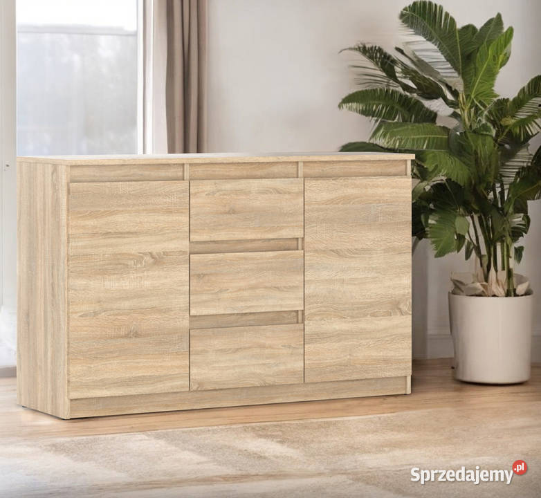 Komoda Drewniana 3 Szuflady Do Salonu Sypialni