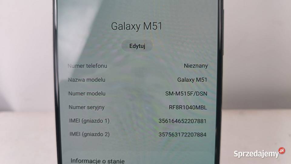 Smartfon SAMSUNG Galaxy M51 6128GB Samsung sprzedam