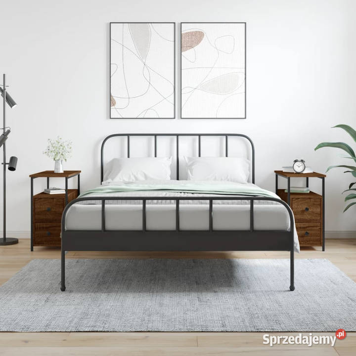 Szafki nocne 2 brązowy dąb 30x60x60 WM826072 Warszawa