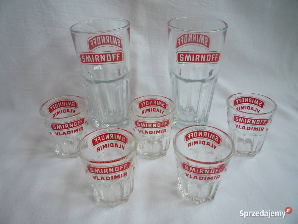 Nowe Kieliszki i szklanki Smirnoff i Bols zestaw przezroczysty zachodniopomorskie Szczecin