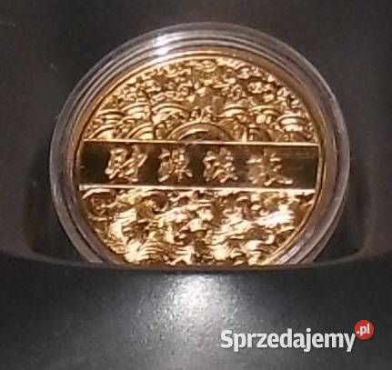Zestaw kolekcjonerskich medali monet Smoki Feng Warszawa