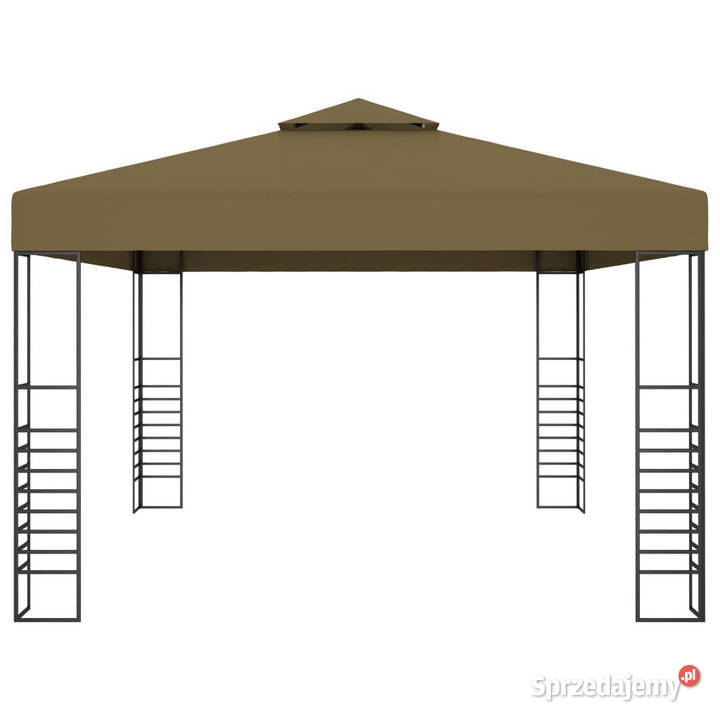 Altana ze sznurem lampek LED 3x4 m kolor taupe