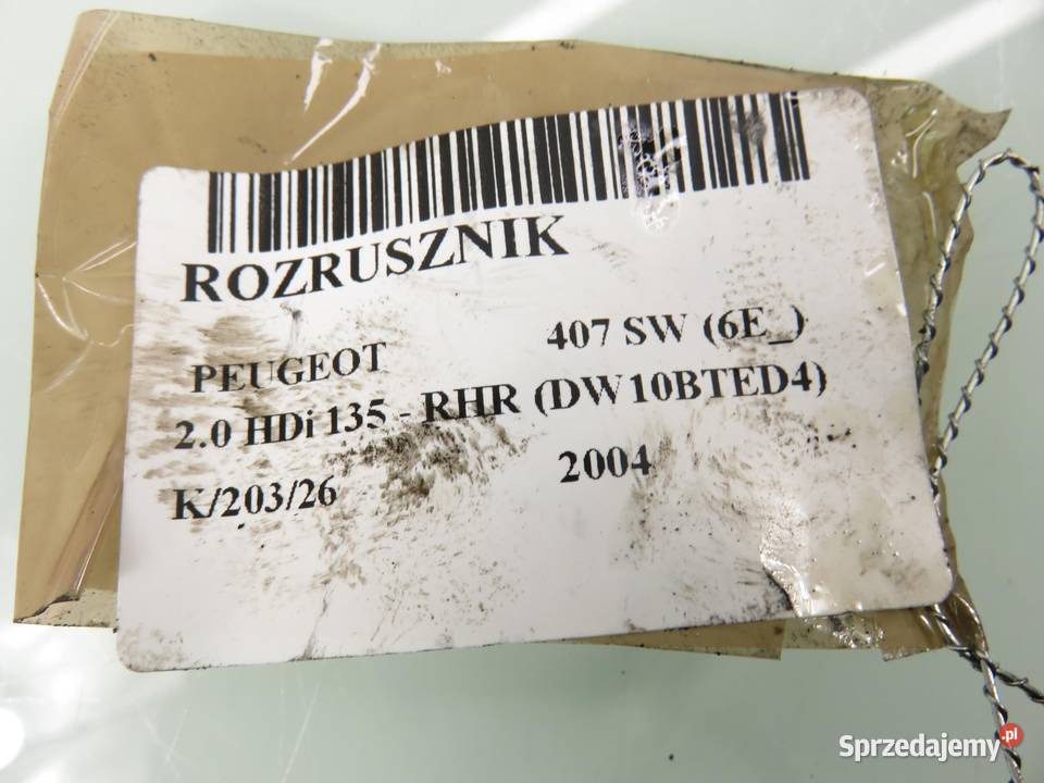ROZRUSZNIK PEUGEOT 407 SW 20 HDi S0550PR