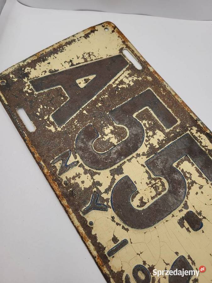 STARA TABLICA REJESTRACYJNA USA 1916 Rybnik