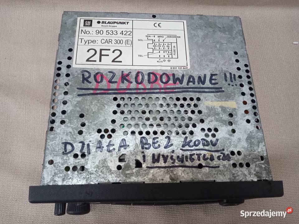 OPEL CAR 300 Blaupunkt Fabryczne Radio Fabryczne Łódź sprzedam