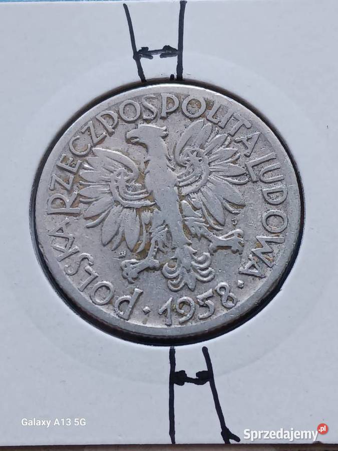 5 Złotych Rybak 1958 r skrętka 3 Konin