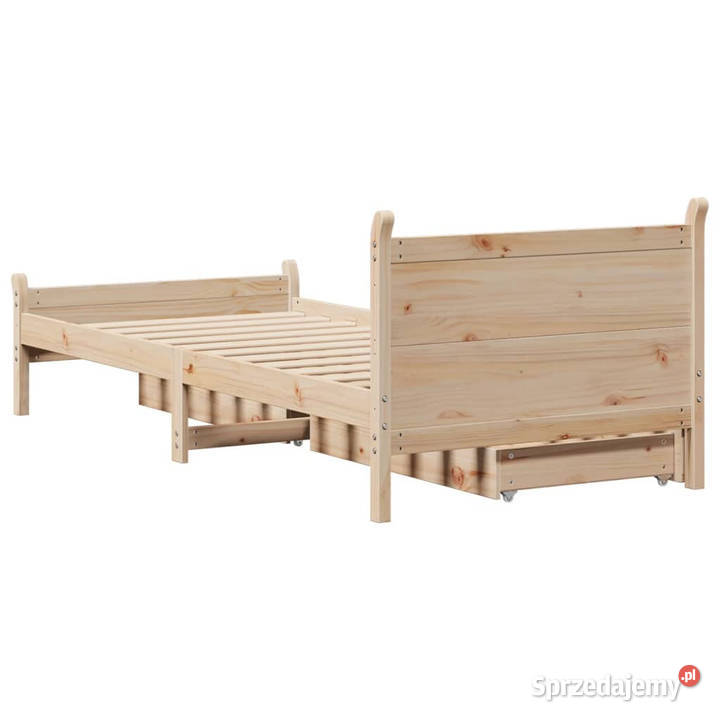 Rama łóżka bez materaca lite drewno sosnowe 209cm mazowieckie Warszawa sprzedam