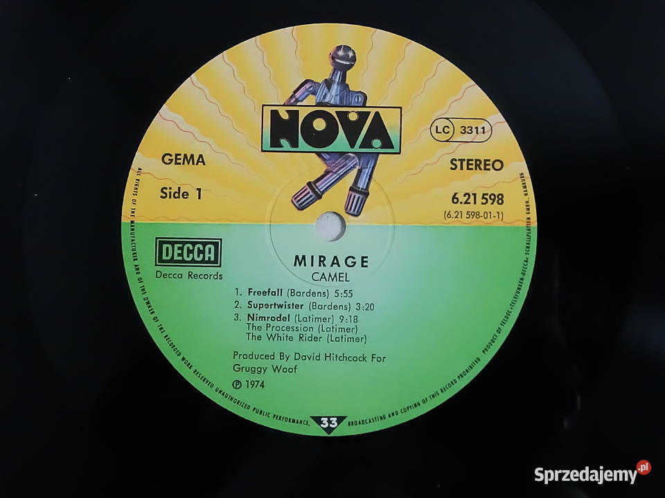 CAMEL Mirage LP Wydanie Niemieckie Nova Decca Biłgoraj sprzedam