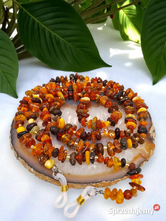 Sznurek do okularów z bursztynu BURSZTYN mazowieckie Warszawa sprzedam