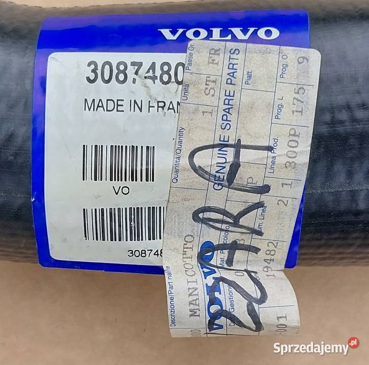 WĄŻ PRZEWÓD INTERCOOLERA VOLVO S40 V40 9699 osobowe Mielęcin