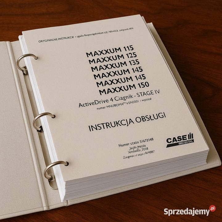 CASE MAXXUM 115125135145150 STAGE IV instrukcja Gdańsk