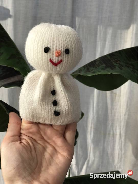 Bałwanek z włóczki pacynka zabawka mazowieckie Warszawa