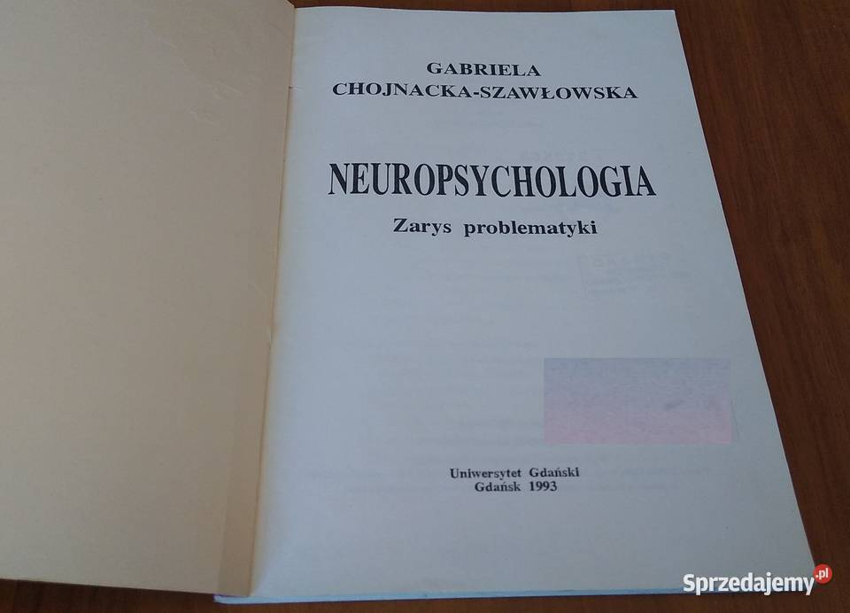 Neuropsychologia zarys problematyki Gabriela Rok wydania 1993