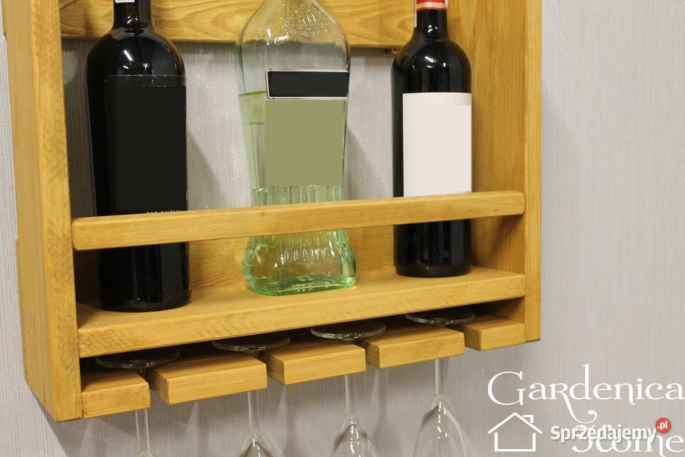 Półka ścienna drewniana na alkohol wino i Skierniewice sprzedam