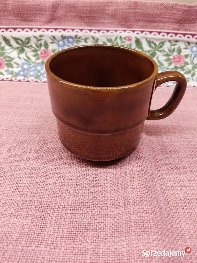 Filiżanka porcelit brązowa Tułowice Głuchołazy