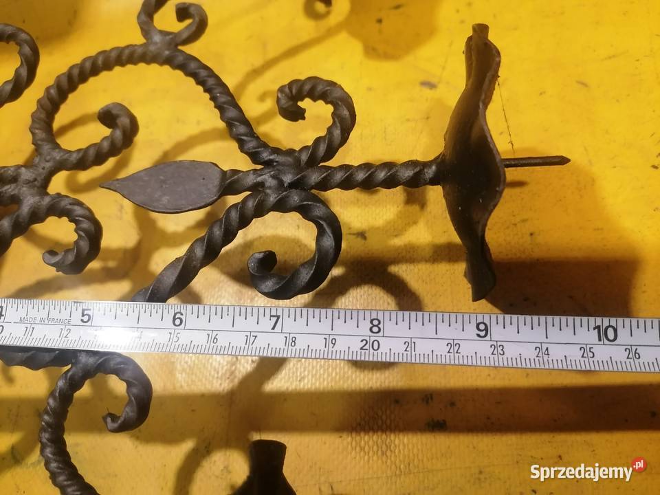 świecznik stalowy kuty stojący Piotrków Trybunalski sprzedam