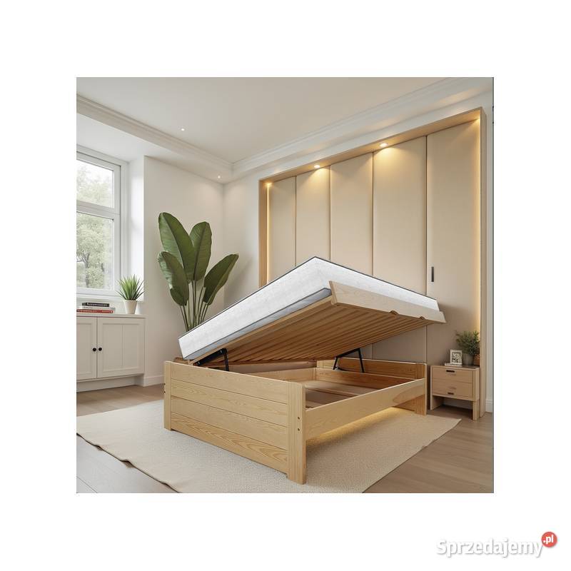 Łóżko ASTI wysokie siedzisko 60 podnoszone boku Łóżka Prudnik