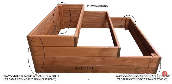WARZYWNIAK PIĘTROWY 100x100x40 PODWÓJNIE Bielawa