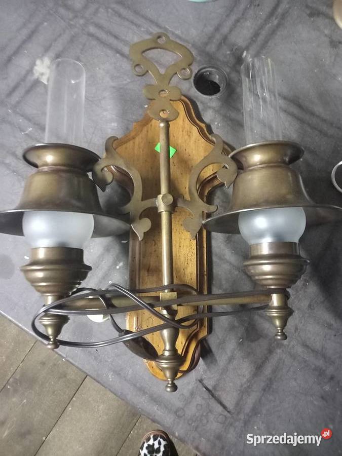 Kinkiet na 2 żarówki odcienie brązowego Jasło