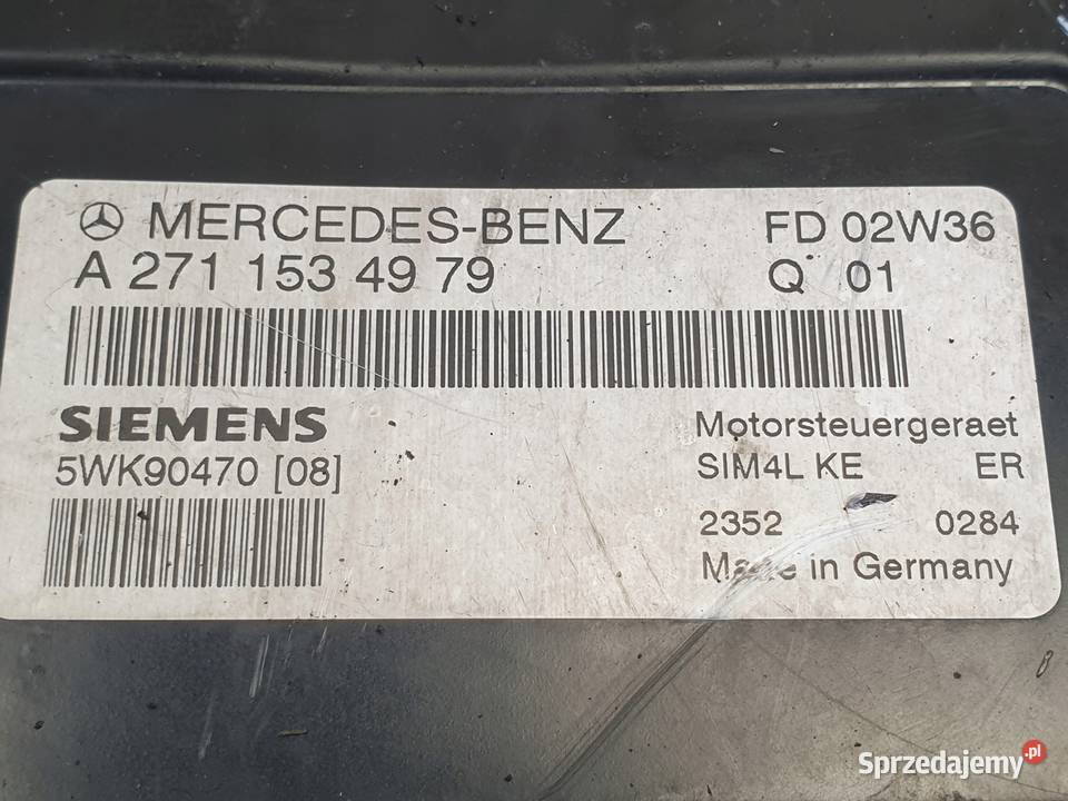 Mercedes W203 18 K STEROWNIK SILNIKA A2711534979