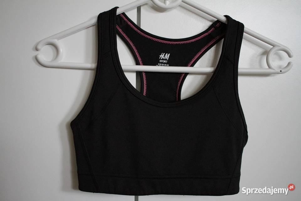 Czarny top sportowy HM xs 34 sport fitness Inowrocław