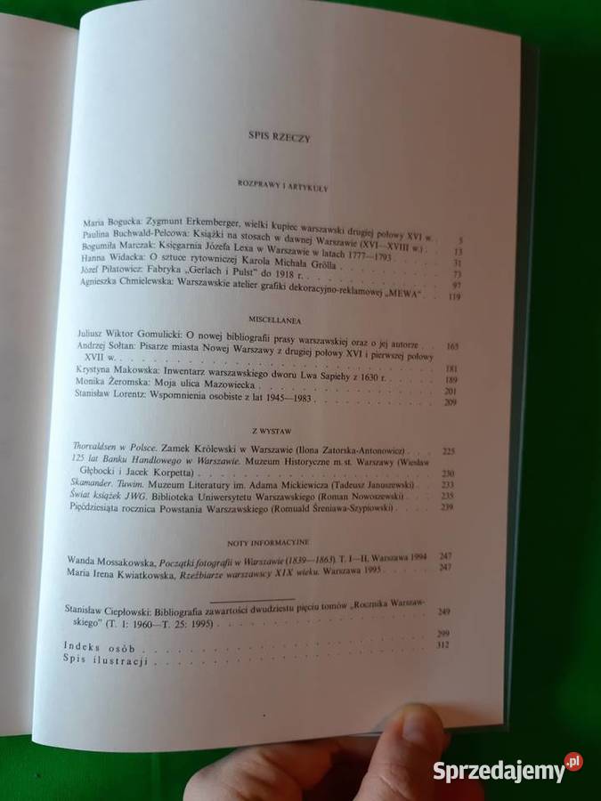 Rocznik Warszawski XXV Rok wydania 1995 Warszawa