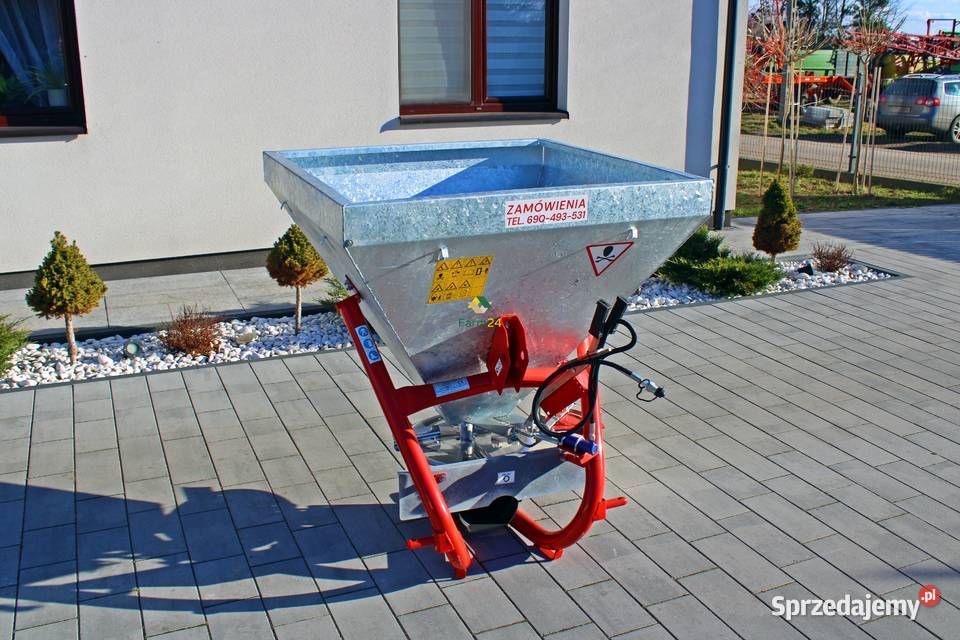 Rozsiewacz nawozu 500L METALOWY KOSZ Siewnik do Kolonia Gorzędów