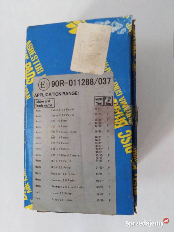 Klocki hamulcowe przód Mazda 626 323 Xedos 6 MX6 Lublin