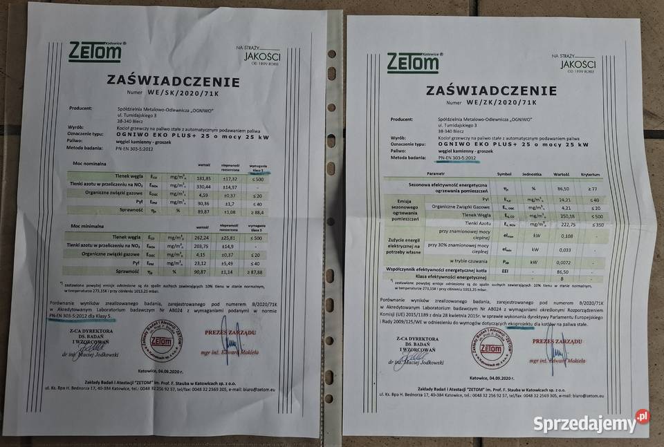 5kl piec 2019 Ogniwo 7 25 kW kocioł CO i CWU Kotły i Piece CO małopolskie Wojnicz