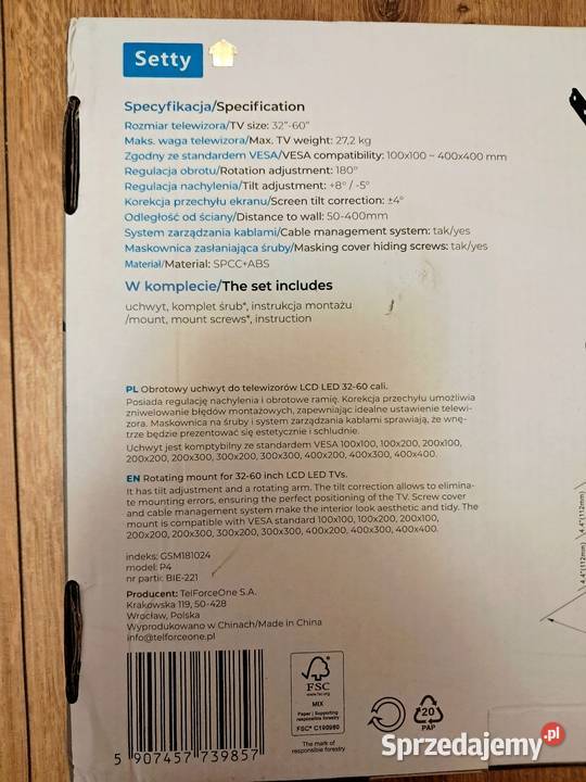 Obrotowy uchwyt do telewizorów