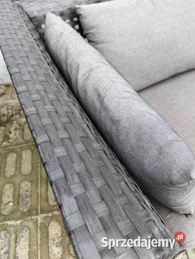 Zestaw mebli rattanowych narożnik sofa ogrodowa szary Ogród Bydgoszcz