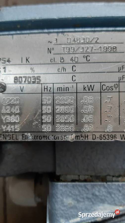 Motoreduktor 006 kW316 obr Leszno