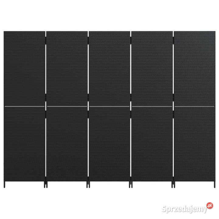 Parawan 5panelowy czarny polirattan WM365348 mazowieckie sprzedam