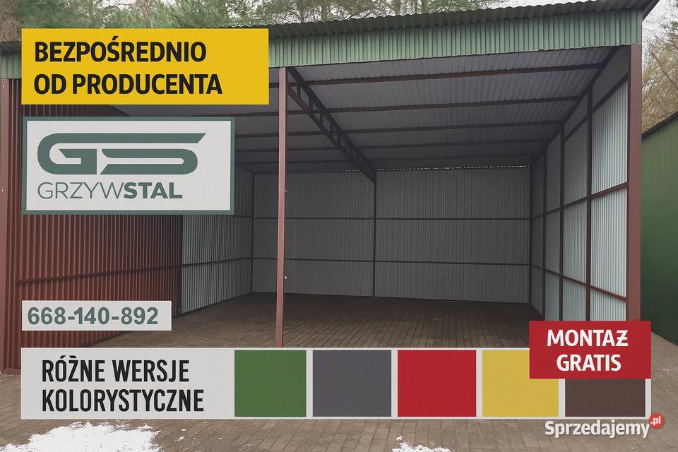 Garaż Blaszany otarty Wiata Garażowa Hala Sprzedaż podkarpackie Dębica