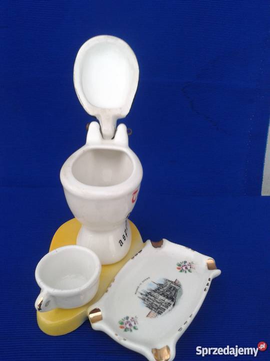 Ceramiczna popielniczka w kształcie toalety Skierbieszów sprzedam