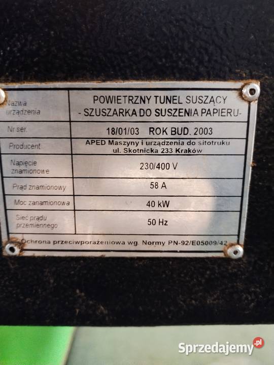 Powietrzny Tunel Suszący Krosno