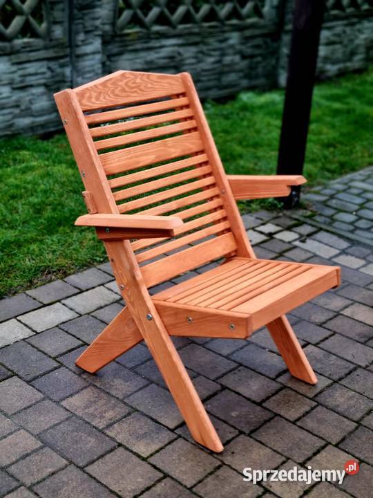 Zestaw mebli ogrodowych 6 krzeseł stół drewno Kalety