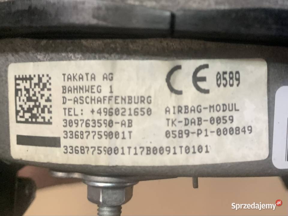 6760653 kierownica airbag poduszka bmw 3 e46 5 Rok produkcji 2003 Szczecin