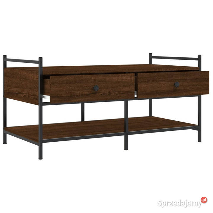 Stolik kawowy brązowy dąb 99x50x50 WM833964 Stoły