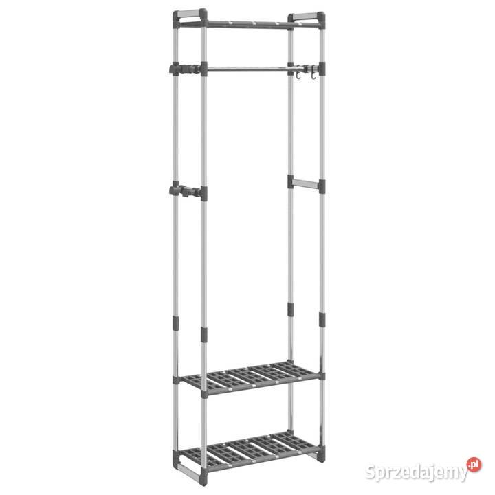 Wieszak na ubrania z 3 półkami srebrny 59x29x192 Warszawa