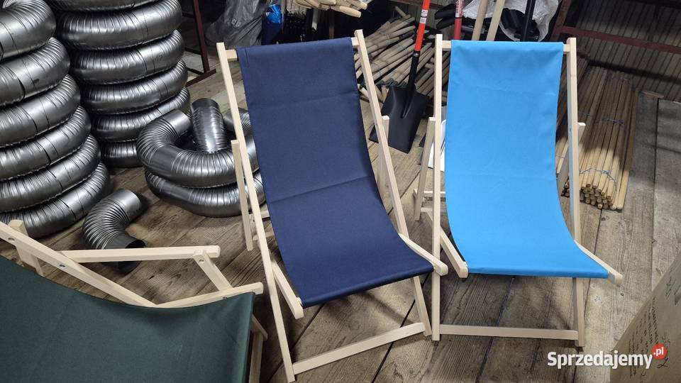 Leżak klasyczny POLSKI Leżak DREWNIANY plażowy Wadowice