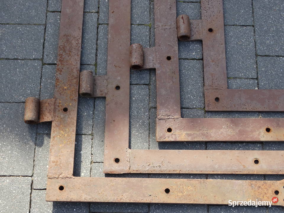 Stare duże metalowe zawiasy ręczna robota Tarnogród