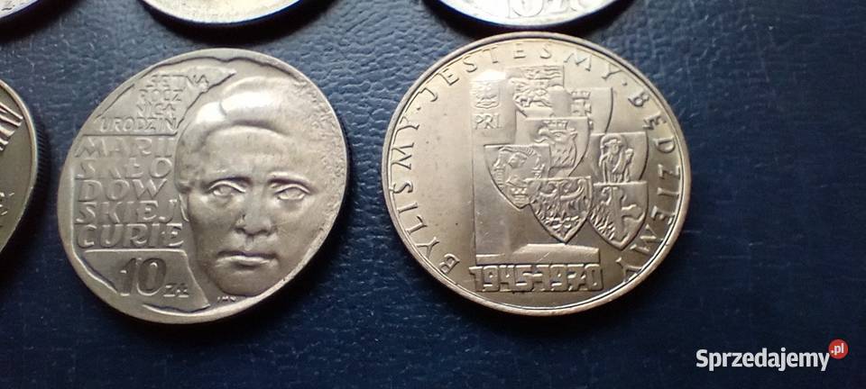 Stare monety 6 monet 10 złotych PRL Polska Lesko
